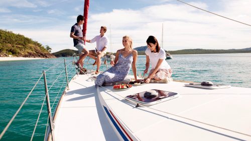 Two men and two women yachting in Australia