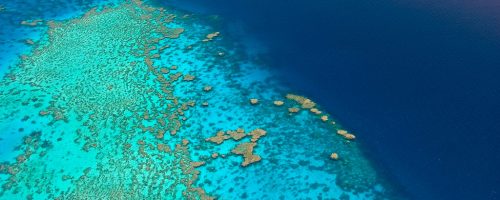 Ariel view of the Great Barrier Reef